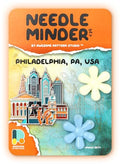 Awesome Pattern Studio Needle Minder Set – Philadelphia Magnetic Needle Minder + 2 Needle Threaders. Enamel Pin for Cross Stitch, Embroidery and Craft - size: Philadelphia Set #1