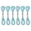 PATIKIL 6 Skeins Embroidery Floss, Metallic Embroidery Thread Nylon Threads Bracelets String for Cross-Stitch Hand Embroidery, Sky Blue - color: Sky Blue
