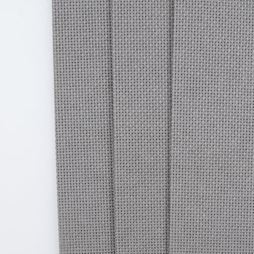 KCS 3 pc of 12" x 18"(30cmx45cm) Counted Cotton Aida Cloth Cross Stitch Fabric (Medium Grey,18CT) - color: Medium Grey, size: 18CT
