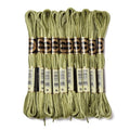 10 Skeins Olive Drab 0.5mm 6-Ply Polyester Embroidery Floss Cross Stitch Threads Segment Dyed Gradient for DIY Craft Hand Sewing Knitting DIY Crafts Jewelry Making 8.75 Yards(8m)/Skein - color: Olive Drab