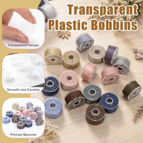 72 Pcs Pre-Wound Bobbins Sewing Thread 72 Colors (Morandi) - color: Morandi
