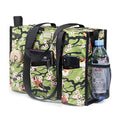 TOPDesign Utility Water Resistant Tote Bag with 13 Pockets, Zipper Closure - color: Bird, size: Medium