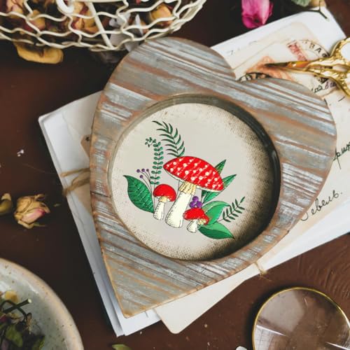 BENECREAT 4Sheets 20Pcs Wreath Bee and Mushroom Water Soluble Embroidery, 11.7x8.3inch Stick and Stitch Embroidery Paper Stabilizer Water Soluble Hand Sewing for Shirts, Coats, Bags - color: Wreath Bee and Mushroom