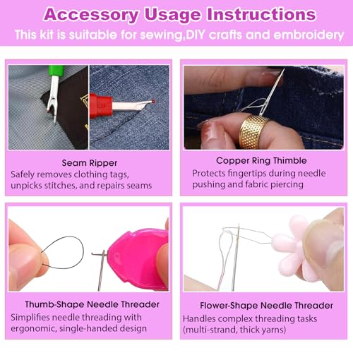 Adjustable Punch Needle Kit for Adults Beginners,2.2mm/2.5mm/3.5mm/5mm Punch Needle,Complete Set for Needle Punching,Punch Needle Tool with Elegant Gift Box,Ideal for Keeping and Presents(Blue)