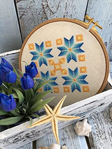 Nurge Premium Quality Beech Wood Embroidery Hoop, Cross Stitch Hoop with Gold Plated Adjustable Brass Screw for DIY Projects Ideal for Crafters,Beginners & Professionals - 5.12" Diameter & 0.31" Thick - size: 5.12" / 130mm Dia