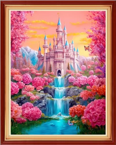 Dooxvey Cross Stitch Kits for Adult Beginners - Magic Castle 16x20 inch Pattern, Full Range of Stamped Kits, Needlepoint & Embroidery Options - color: Manual Arts 13