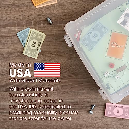 IRIS USA Board Game Storage |Made in USA| Slim Craft Case (10-Pack) - Clear - size: 10 Pack