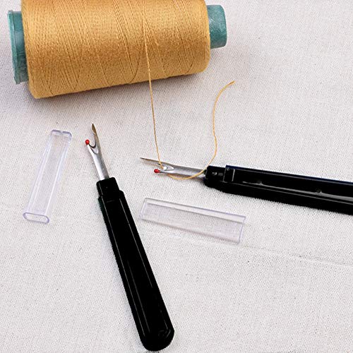 6 PCS Seam Ripper Set, 8 Pcs Sewing Thimble + 30 Pcs Sewing Needles, Ergonomic Grip Seam Ripper for Sewing Crafting and Removing Embroidery Hems and Seams