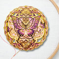 Kalaxy47 Needle Minder Magnet - Exclusive The Butterfly Dream Design, Gold Stamping, 2.4" Large Powerful Magnet for Cross Stitch, Embroidery, Sewing，Fridge Magnet，Safe for Crafters（Butterfly