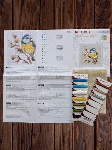RIOLIS 2244 Titmouse Counted Cross Stitch Kit 4 x 4 in - style: Titmouse 2244