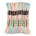 FASHEWELRY 10 Skeins Cyan Embroidery Floss Friendship Bracelet String Threads 6-Ply 0.5mm Cross Stitch Embroidery Thread for Sewing Bracelet Making Stitching Crafts - color: Cyan, size: 0.5mm