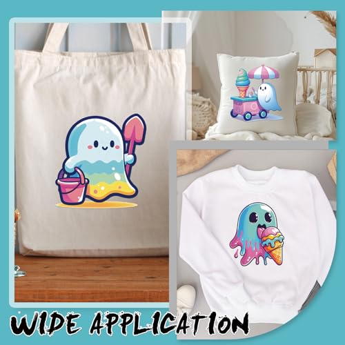 20 Pcs Summer Halloween Iron on Transfers - style: Ghost