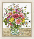 Design Works Crafts Mason Jar Floral Counted Cross Stitch Kit