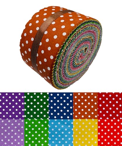 100% Cotton Quilting Fabric Jelly Roll Fabric-Dot - color: Dot