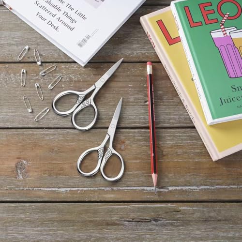 Stainless Steel Small Scissors with Textured Handle - All Purpose for Arts, Crafts, Sewing, Office & Kitchen, Sharp & Durable Cutting Tools - size: 1 Piece Small Scissors