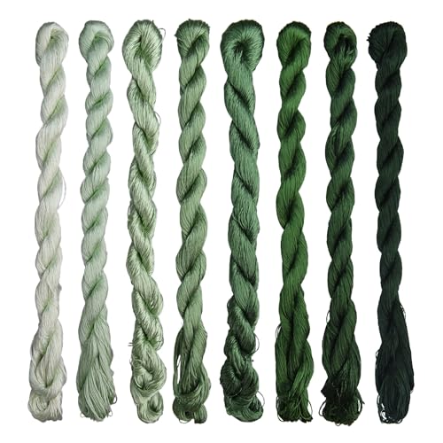 Natural 100% Silk Thread, Handmade Embroidery Thread Silk Floss 8 Colors 110m Each (98) - color: 98