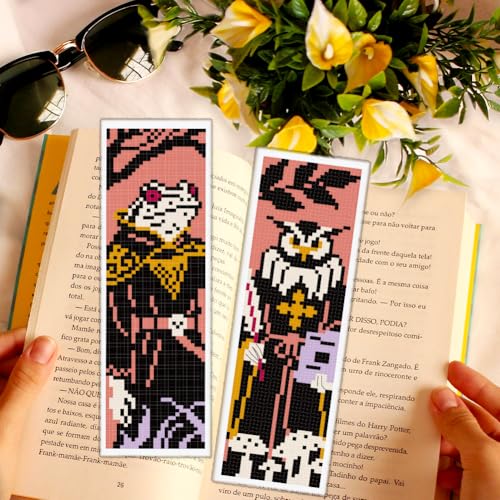 ACRNIGHEET 6PCS Cross Stitch Bookmark Kit for Beginner Stamped Cross Stitch Kits for Adults Gothic Animals DIY Embroidery Bookmark Kits Needlepoint Kit with Instructions Hand Craft Gift 8.5''x3'' 11CT - style: Gothic Animals Patterns