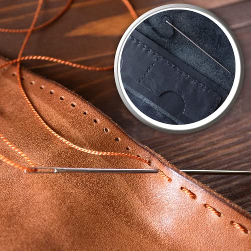 Heavy Duty Hand Sewing Needles Set - 12 Needles for Upholstery, Leather, Carpet Canvas Repair - size: 12 Needles