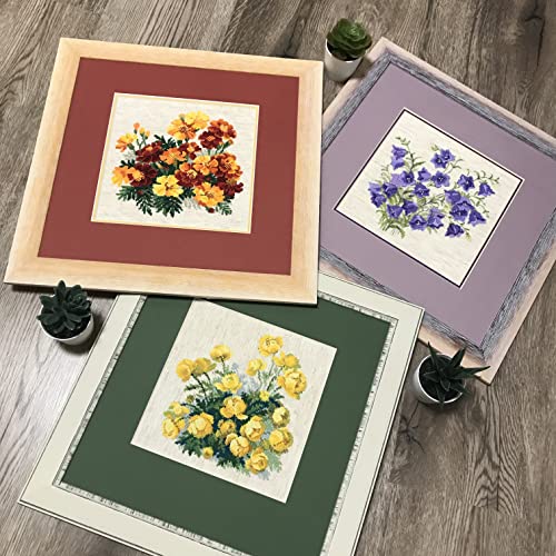 RIOLIS 1556 Marigolds Counted Cross Stitch Kit 7.75 x 7.75 in - style: Marigolds 1556