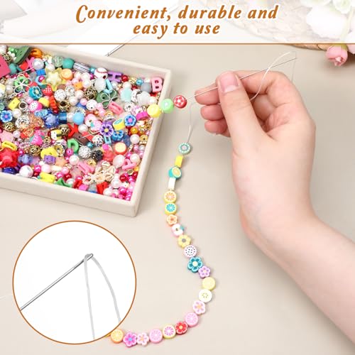5 PCS Beading Needles for Jewelry Making, 6.7 Inches Bead Needle, 5 Thickness Styles Bead Spinner for Jewelry Making, Beaded Bracelets, Necklaces (0.4|0.5|0.6|0.7|0.8mm)