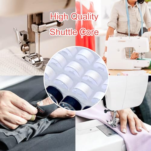 36Pcs Bobbins and Sewing Threads with Plastic Bobbin Case for Multiple Sewing Machine, Pre-Wound Bobbins Set (White&Black) - color: white&black