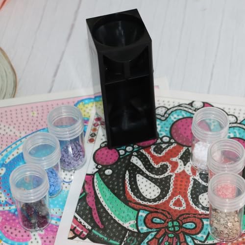 PIAOLGYI Diamond Painting Tools - Drill Funnel for Round Containers - Accessories - color: Black