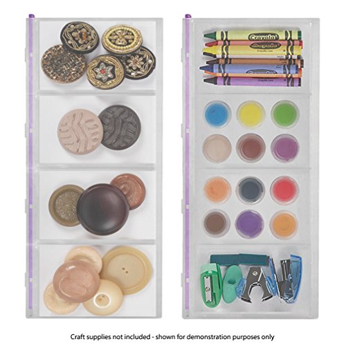 Craft Mates Bead Organizer, 4 Locking Compartments, Plastic Storage (2XL) - style: 4 Compartment