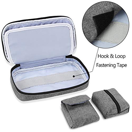 LUXJA Diabetic Supplies Travel Case, Gray - color: Gray