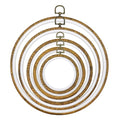 Faylapa 5Pcs 3.9 inch to 10 inch Round Embroidery Hoop Set - size: 5pcs Round