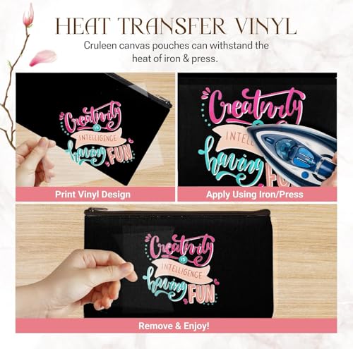 40pcs Black canvas Zipper Pouch Makeup Bags Bulk Pencil Case, Smooth Zipper - color: Black, size: 8.3x4.7