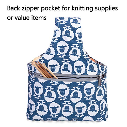 Teamoy Knitting Bag Tote, Travel Crochet Project Wrist Bag, Small, Sheep - color: Sheep, size: Small