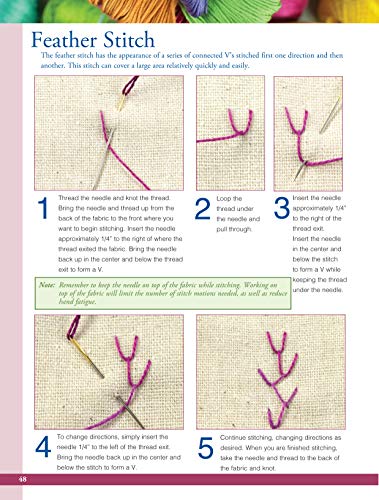 Modern Hand Stitching: Dozens of Stitches with Creative Free-Form Variations (Landauer) 35+ Essential Hand Embroidery Stitches with Step-by-Step Instructions, Variations, and Stitch Sampler Techniques