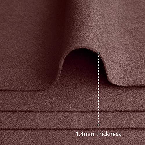 Jtnohx Soft Dark Brown Felt Sheets Flexible Felt Fabric for Crafts 12" 20Pc - color: Dark Brown