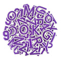 72 Pcs Iron On Letters & Numbers Patches for Tote Bags Hats Clothing Purple - color: Purple, size: Letters & Numbers