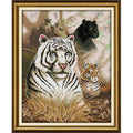 JOYSEWING Tiger Stamped Cross Stitch Kits for Adult Beginners,Pre-Printed Cross-Stitch Needlepoint Kits for Beginners Embroidery Kits 14CT Cross Stitch Patterns- (Beast(14CT) 14.96 ×18.11 inch) - color: Beast(14CT) 14.96 ×18.11 inch