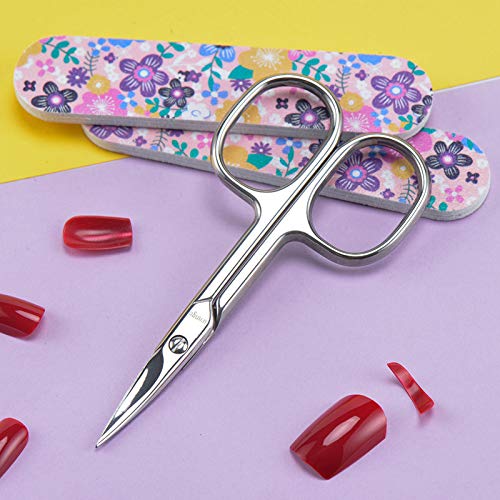 LIVINGO Premium Nail Scissors Stainless Steel Curved Manicure Cuticle Tool