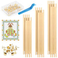 3 Sets Needlepoint Stretcher Bars for Needlework with 40 Tacks, 3 Sizes 12 Pcs Wooden Canvas Stretcher Bars Needlepoint Frame Set Art Supplies for Needlework Embroidery, Embroidery Enthusiasts's Gifts - size: 20/30/40cm*4