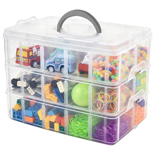 3-Tier Stackable Storage Container Box, 30 Compartments - color: 30 Pcs Storage Box