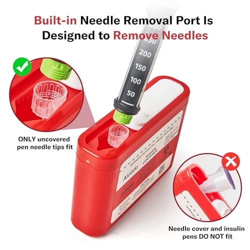 Alcedo 0.1L Portable Sharps Container (10-Pack) for Travel Use