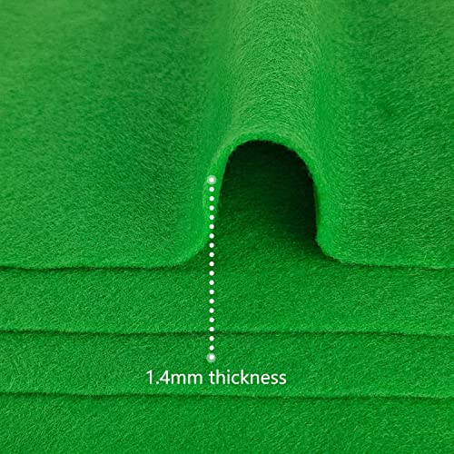 Jtnohx Color Felt Fabric Soft Felt Sheets for Crafts Green 20Pcs 8"x12" - color: Green