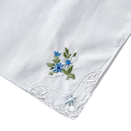 RDS HANKYTEX Cotton Embroidery Ladies' Handkerchiefs Lace Set of 6 - style: 2