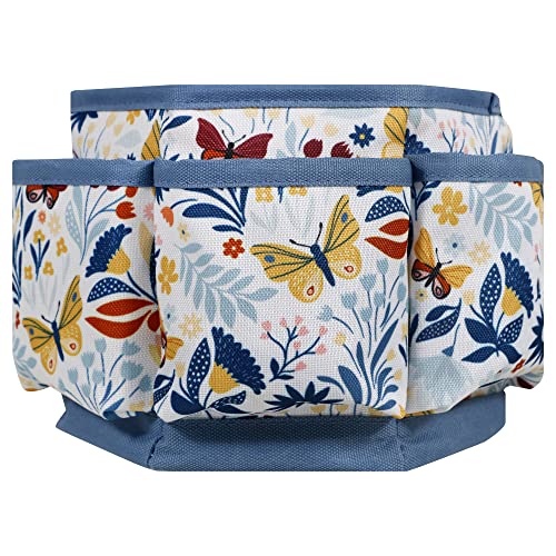 SINGER 360 Rotating Sewing Organizer Caddy, Butterfly Floral Desk Storage