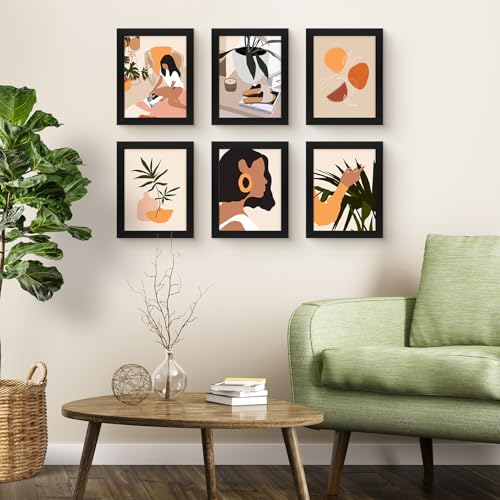Frametory 8.5x11 Picture Frame Black,Solid Wood&Tempered Glass,Fit 8.5x11 - size: 8.5x11 (4 Pack)