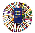 Pack of 50 Popular Colours Premium Embroidery Thread | 100% Egyptian Cotton Premium Skeins | Cross Stitch Embroidery Floss | Oeko TEX Certified Stranded Cotton | Ideal for Arts & Crafts - color: Mixed Rainbow Colours