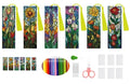 DYAIANGMU 6 Pcs Cross Stitch Bookmark Kit for Adults Beginner 2.3x7.8 inch - color: SQY009