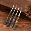 4PCS Seam Ripper with Brass Handle, Sharp Steel Blade Stitch Unpicker Thread Remover for Sewing, Embroidery, Garment Repair, Multicolor - color: Multicolor