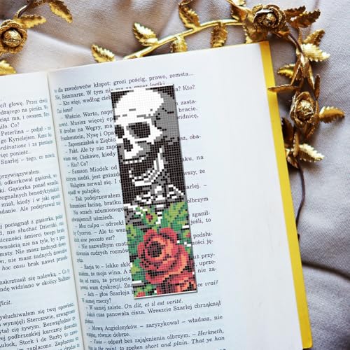 FREEBLOSS 6Pcs Cross Stitch Bookmark Kit Gothic 8x2.4'' 11CT - style: Gothic Theme