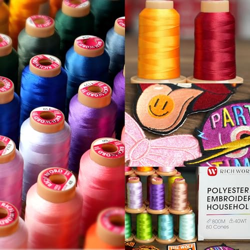 Poolin Embroidery Machine Thread Kit 80 Colors - color: 80 Colors