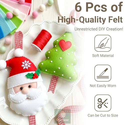 Black Soft Felt Sheets for Crafts, 9" x 12", 1.6mm Thick, 6 Pcs - color: Black