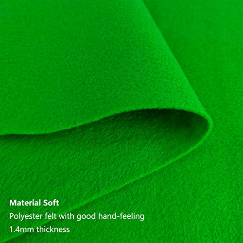 Jtnohx Color Felt Sheets 1 Square Yard Craft Felt Fabric Forest Green 1.4mm - color: Forest Green
